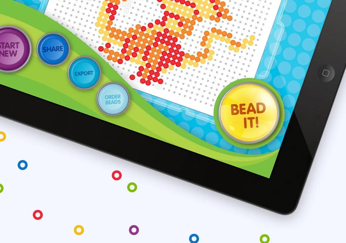 Perler bead designer app on iPad