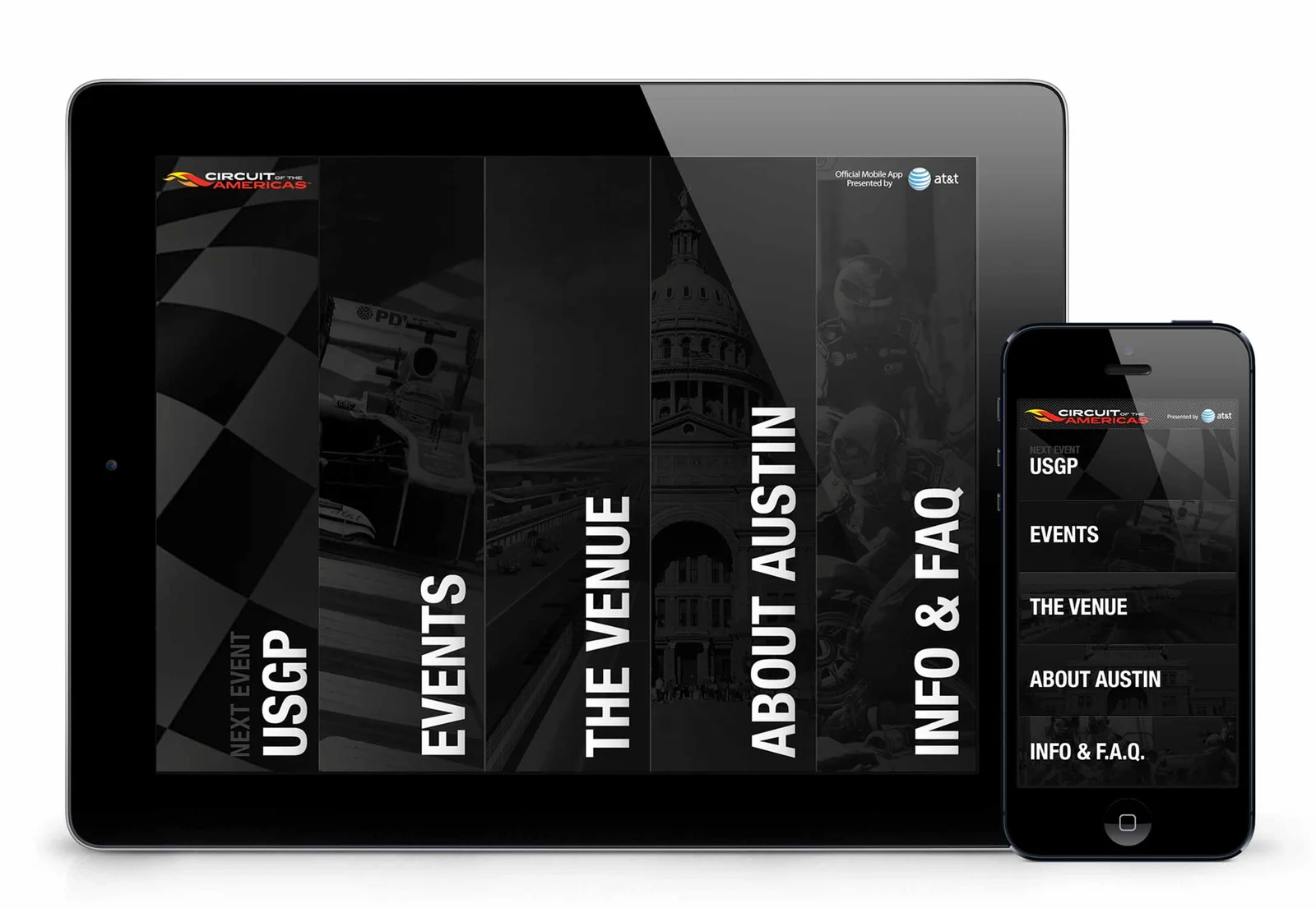 Circuit of The Americas official app on iPad and iPhone